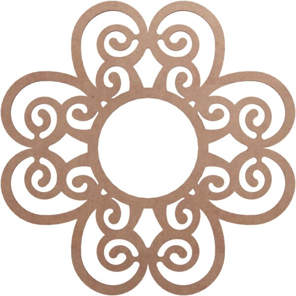 Ekena Millwork Cohen Wood Fretwork Pierced Ceiling Medallion, Wood (Paint Grade), 24"OD x 8 1/4"ID x 3/8"T CMWP24X24X0375COMF - main